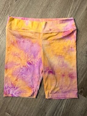 Tie-Dye Women’s Bike Shorts - Yellow & Purple